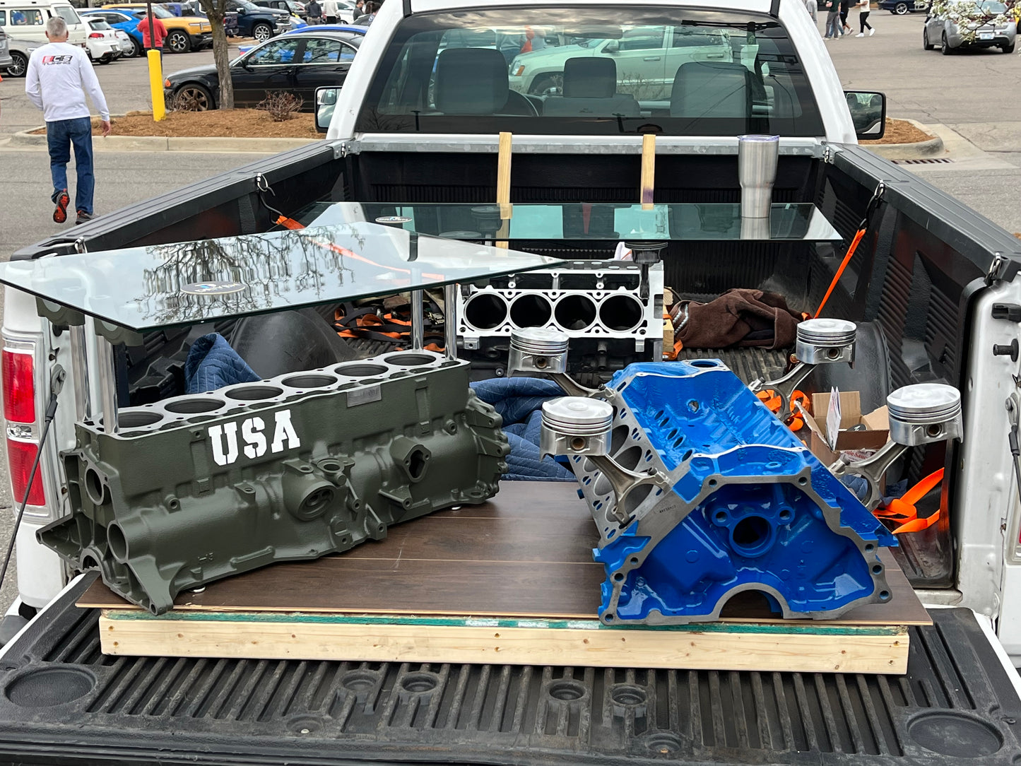 Custom Engine Block Coffee Table - Aluminum block